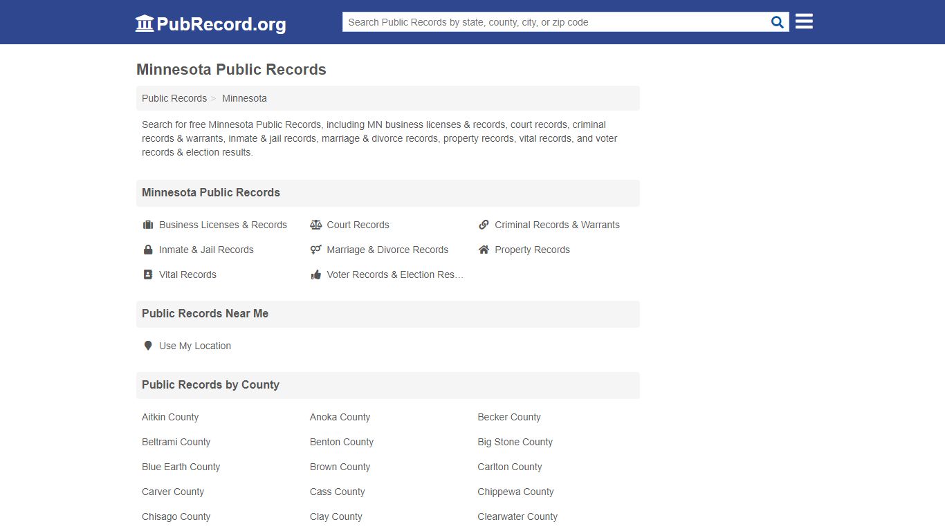 Free Minnesota Public Records - PubRecord.org